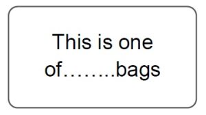 Status This Is One Of ..... Bags Labels Printed