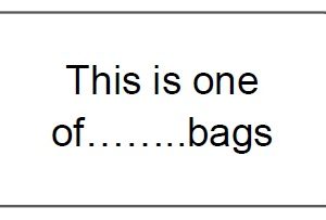 Status This Is One Of ..... Bags Labels Printed