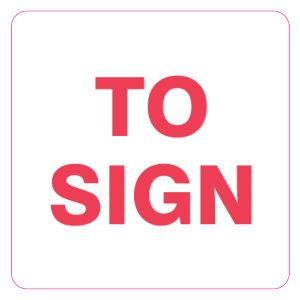 Status To Sign Labels - 36 x 36mm