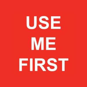 Status Use Me First Labels 36 x 36mm