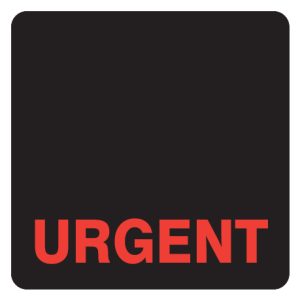 Status Urgent Labels - 36 x 36mm