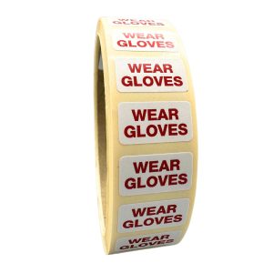 WEAR GLOVES Labels - 12mm x 22mm