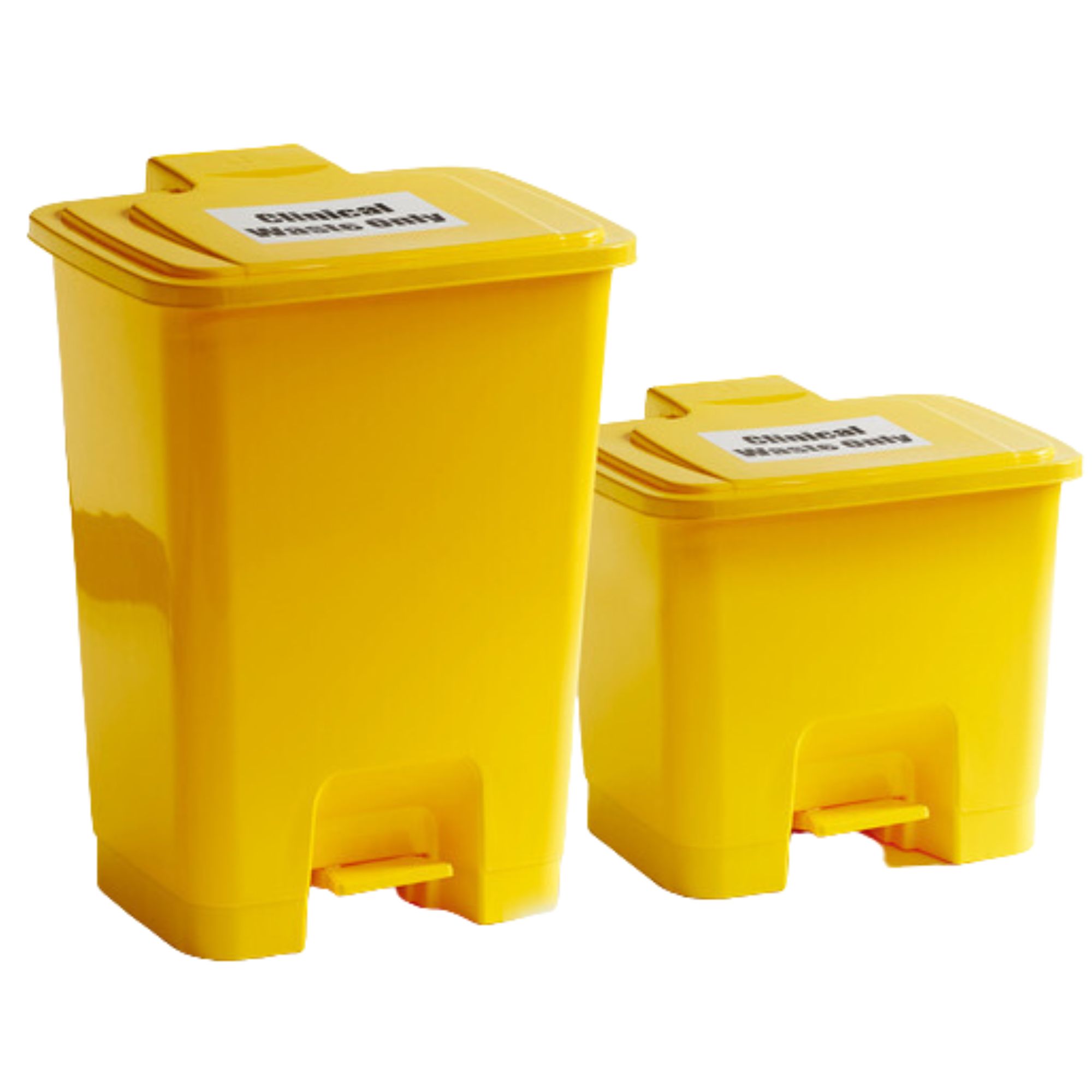 Yellow 15 litre Plastic Step On Pedal Operated Bin